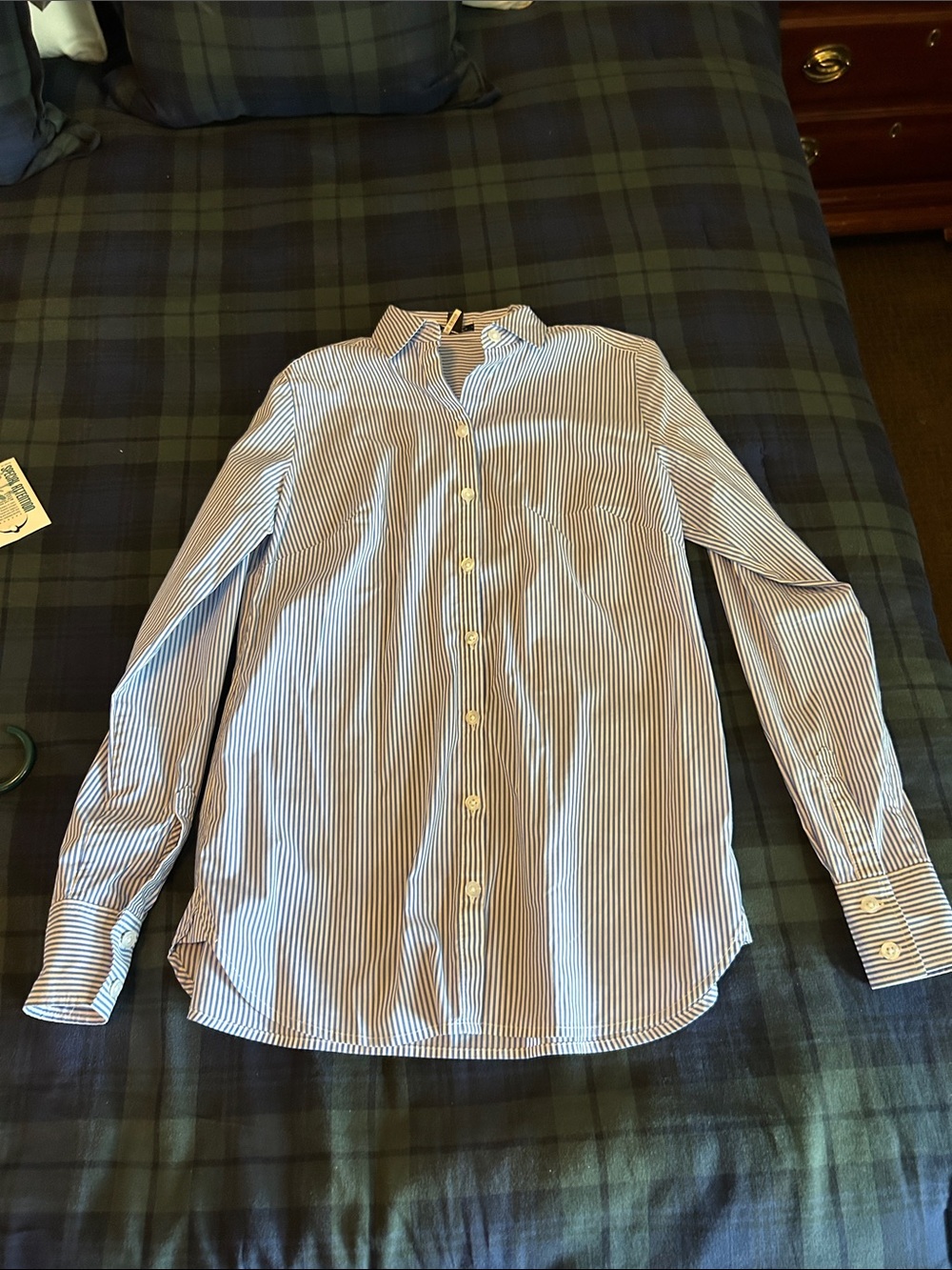 Blue and White Button Down
